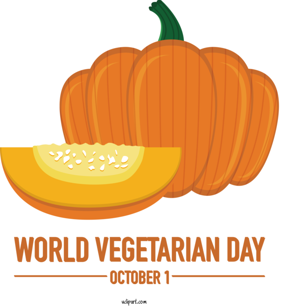 Free Holidays Squash Winter Squash Vegetable For World Vegetarian Day Clipart Transparent Background