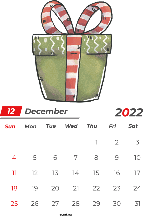 Free Holidays Calendar Science Thought For December 2022 Calendar Clipart Transparent Background