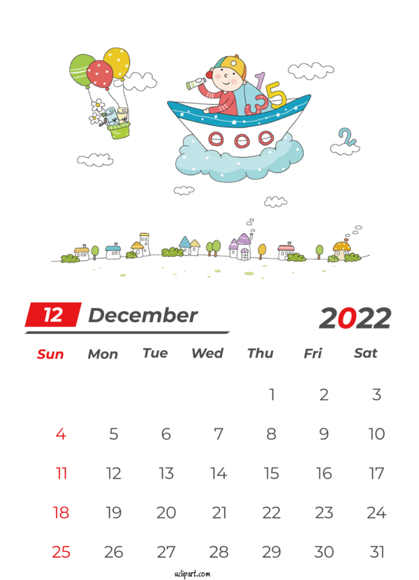 Free Holidays Calendar Motivation Drawing For December 2022 Calendar Clipart Transparent Background