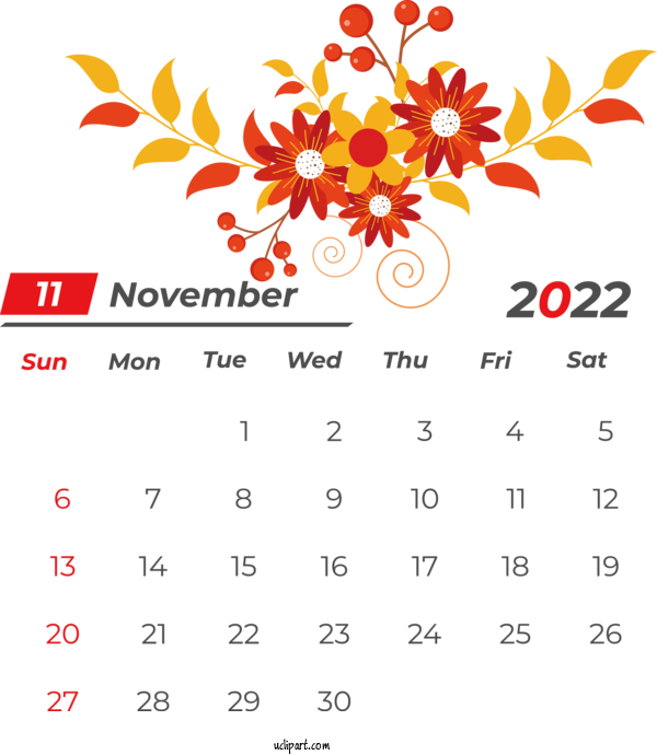 Free Holidays Rhode Island School Of Design (RISD) Design Drawing For November 2022 Calendar Clipart Transparent Background
