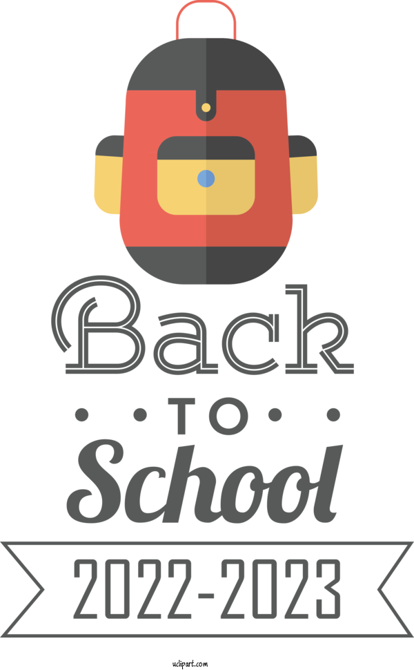 Free Holidays Design Logo Text For Back To School 2023 Clipart Transparent Background