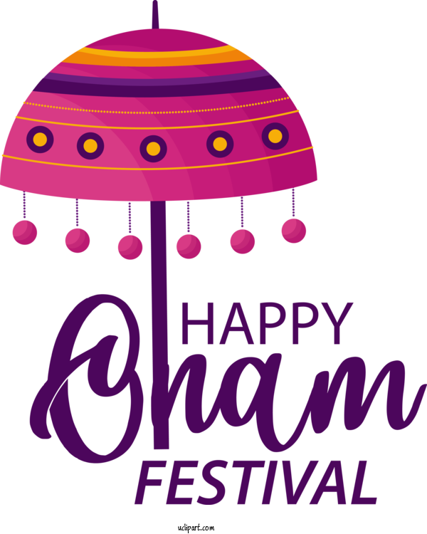 Free Holidays Design Logo Violet For Onam Festival Clipart Transparent Background