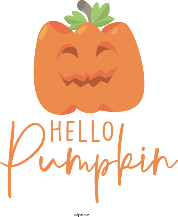 Free Holidays Pumpkin Orange Vegetable For HELLO PUMPKIN Clipart Transparent Background