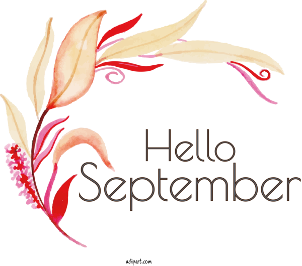 Free Holidays Painting Watercolor Painting Abstract Art For Hello September Clipart Transparent Background