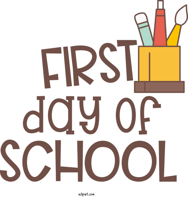 Free Holidays Logo Design Line For First Day Of School Clipart Transparent Background