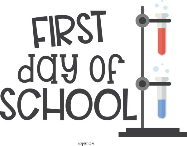 Free Holidays Logo Font Design For First Day Of School Clipart Transparent Background