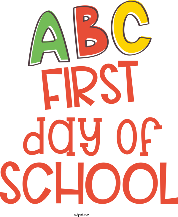Free Holidays Logo Number Sign For First Day Of School Clipart Transparent Background