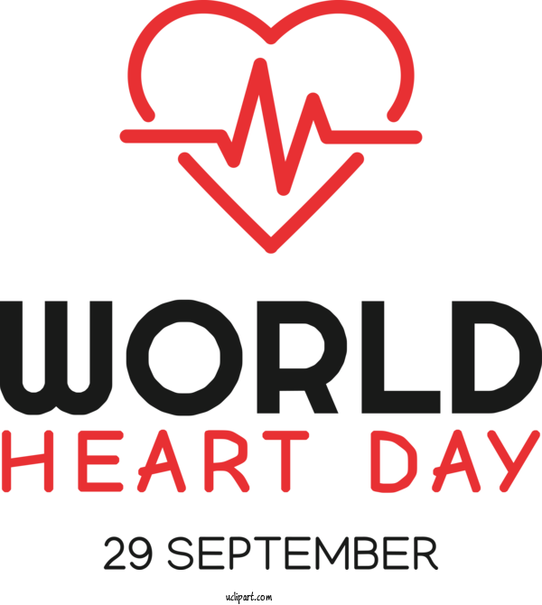 Free Holidays Logo Line Text For World Heart Day Clipart Transparent Background