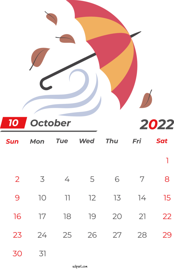Free Holidays Cartoon Drawing Icon For October 2022 Calendar  Clipart Transparent Background
