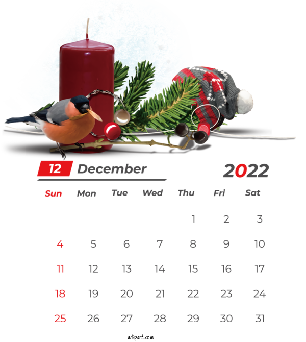 Free Holidays New Year Christmas Mrs. Claus For December 2022 Calendar Clipart Transparent Background