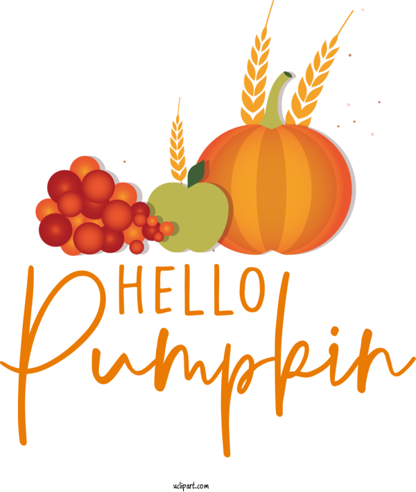 Free Holidays Pumpkin Pumpkin Pie Vegetarian Cuisine For HELLO PUMPKIN Clipart Transparent Background