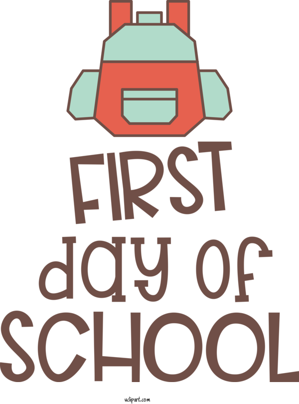 Free Holidays Design Logo Symbol For First Day Of School Clipart Transparent Background