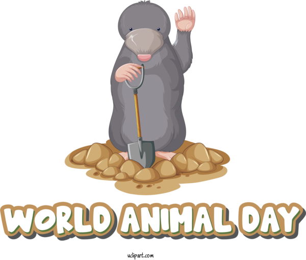 Free Holidays Cartoon For World Animal Day Clipart Transparent Background