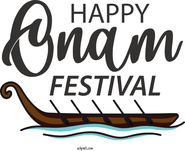 Free Holidays Happy 70th Birthday Logo Calligraphy For Onam Festival Clipart Transparent Background