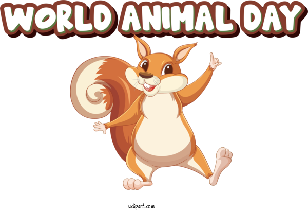Free Holidays Cartoon Royalty Free Vector For World Animal Day Clipart Transparent Background