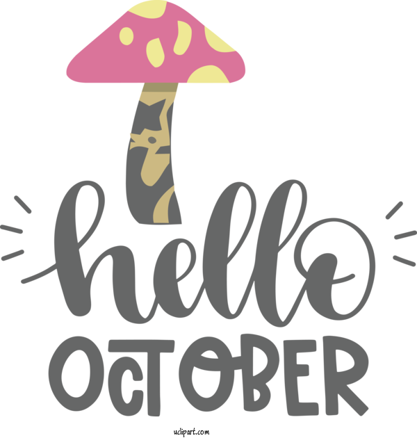 Free Holidays Design Giraffe Logo For Hello October Clipart Transparent Background