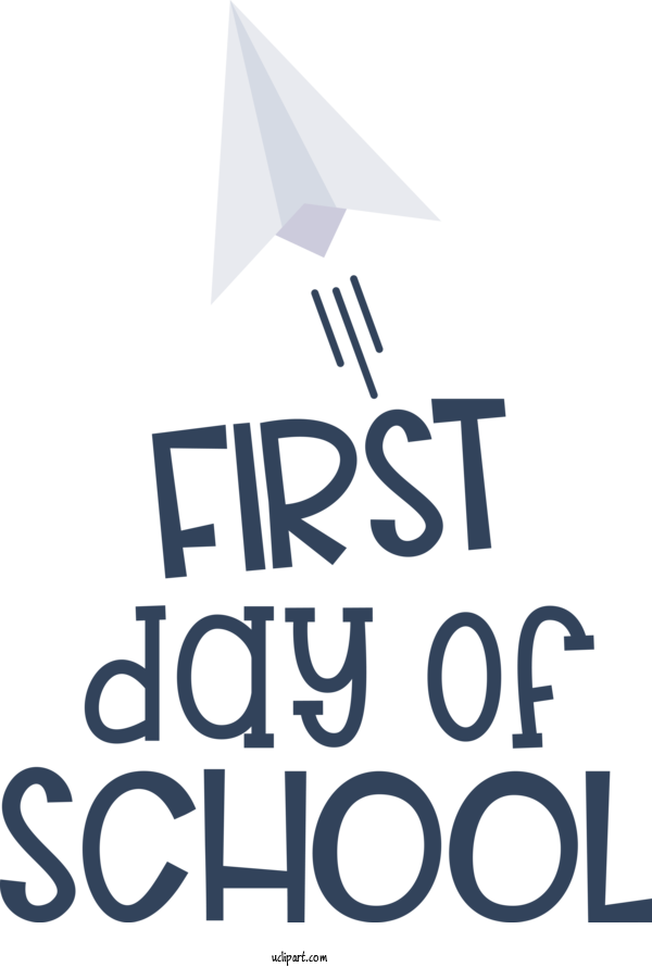 Free Holidays Design Logo Text For First Day Of School Clipart Transparent Background