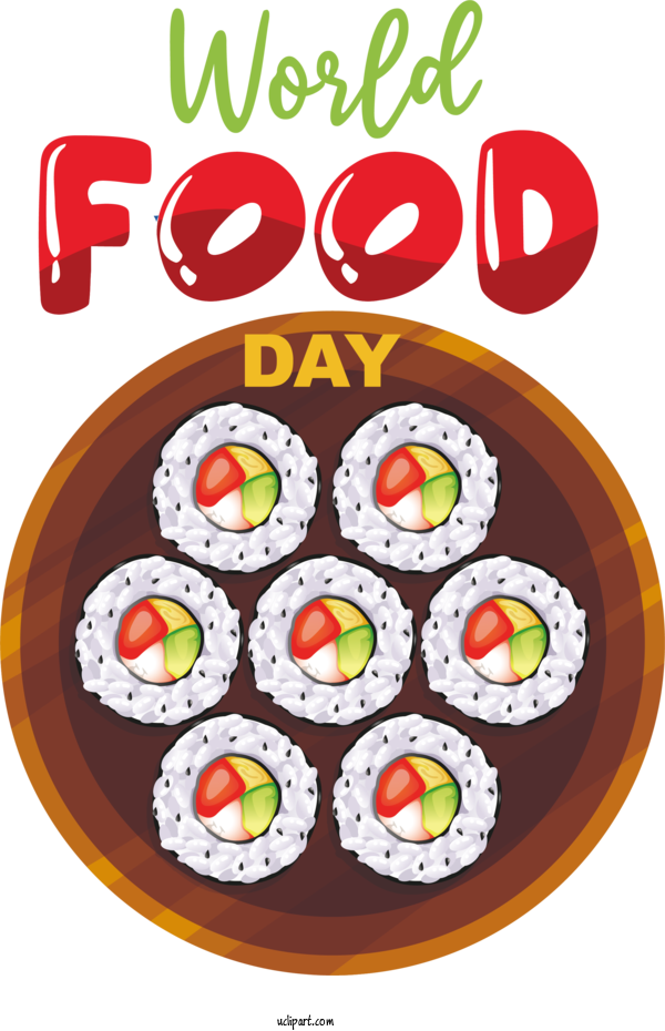 Free Holidays Sushi Japanese Cuisine Ramen For World Food Day Clipart Transparent Background