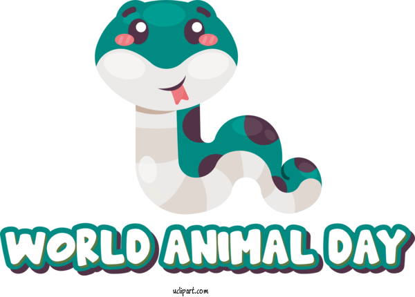 Free Holidays Cartoon Logo Line For World Animal Day Clipart Transparent Background