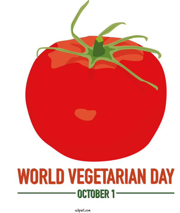 Free Holidays Tomato Natural Food Local Food For World Vegetarian Day Clipart Transparent Background