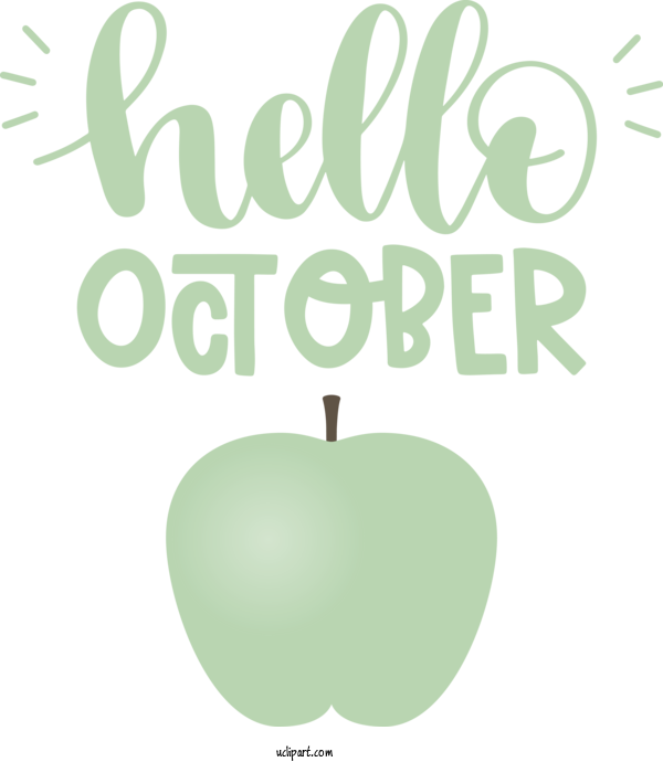Free Holidays Logo Font Design For Hello October Clipart Transparent Background