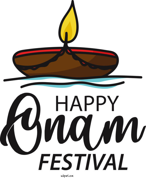 Free Holidays Logo New Year Card LINE For Onam Festival Clipart Transparent Background