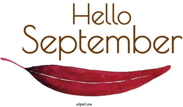 Free Holidays Chili Pepper Vegetable Font For Hello September Clipart Transparent Background
