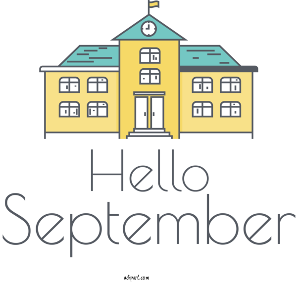 Free Holidays Diagram Design Vector For Hello September Clipart Transparent Background