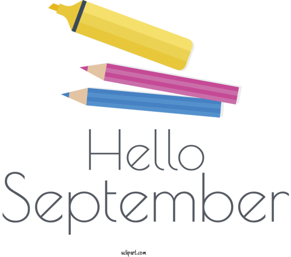 Free Holidays Logo Design Paper For Hello September Clipart Transparent Background