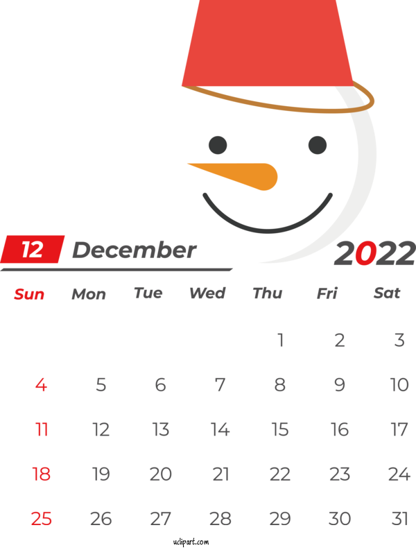 Free Holidays Line Font Beak For December 2022 Calendar Clipart Transparent Background
