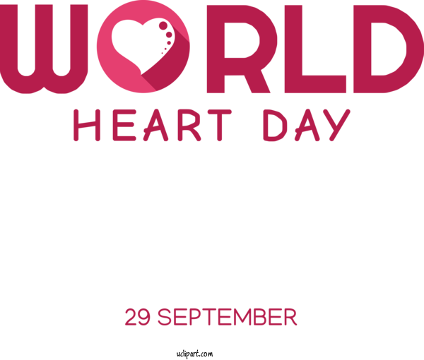Free Holidays Logo Font Water For World Heart Day Clipart Transparent Background