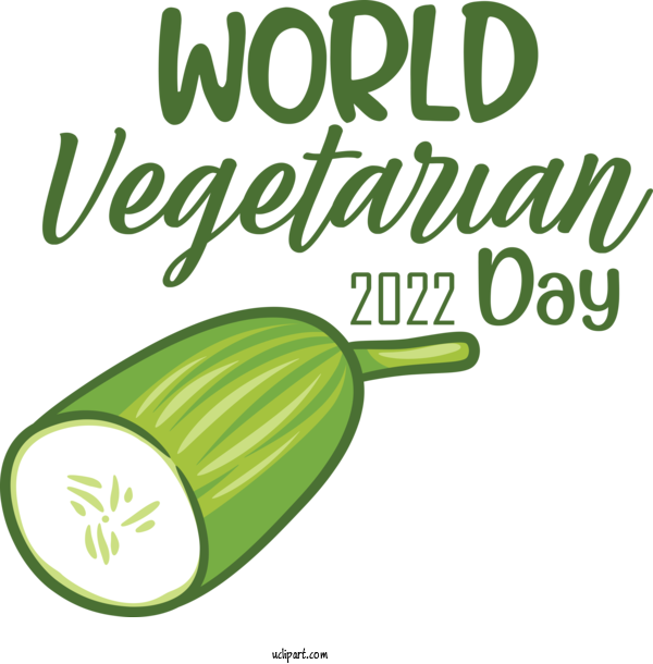 Free Holidays Vegetable Leaf Logo For World Vegetarian Day Clipart Transparent Background