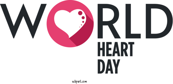 Free Holidays Design Logo Font For World Heart Day Clipart Transparent Background
