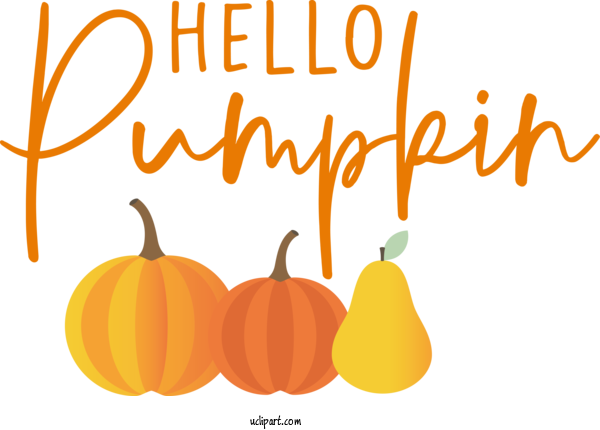 Free Holidays Pumpkin Squash Vegetable For HELLO PUMPKIN Clipart Transparent Background