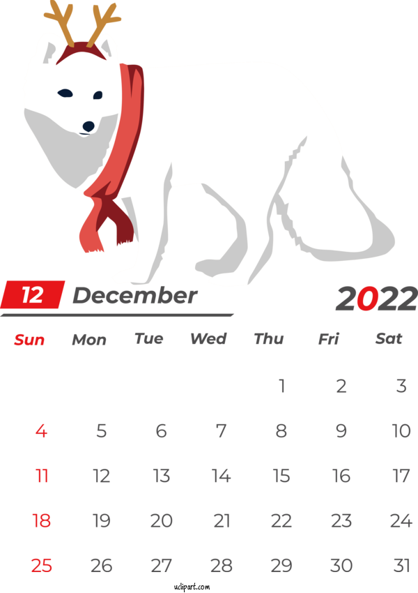 Free Holidays Calendar 2022 Flower For December 2022 Calendar Clipart Transparent Background