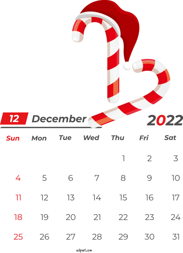 Free Holidays Calendar Drawing 2022 For December 2022 Calendar Clipart Transparent Background