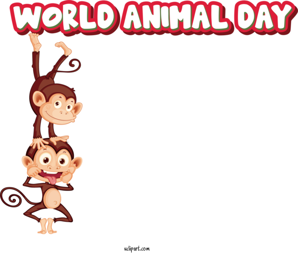 Free Holidays Vector Humor For World Animal Day Clipart Transparent Background