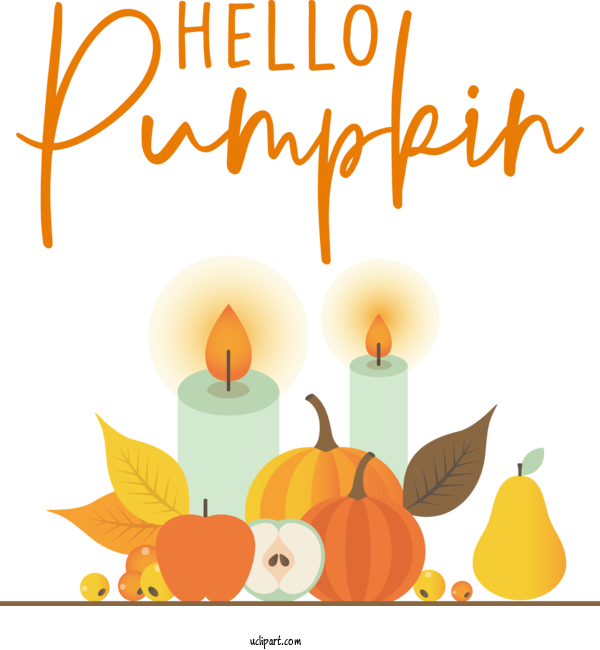 Free Holidays Pumpkin Flower Thanksgiving For HELLO PUMPKIN Clipart Transparent Background