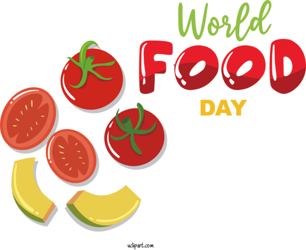 Free Holidays Natural Food Vegetable Logo For World Food Day Clipart Transparent Background
