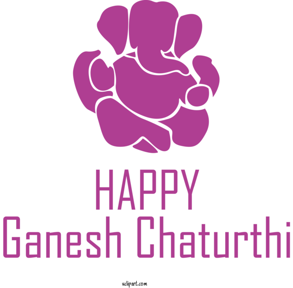Free Holidays Logo Flower Violet For Ganesh Chaturthi Clipart Transparent Background