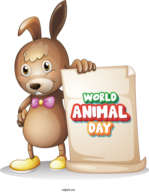 Free Holiday Rabbit Design Drawing For World Animal Day Clipart Transparent Background