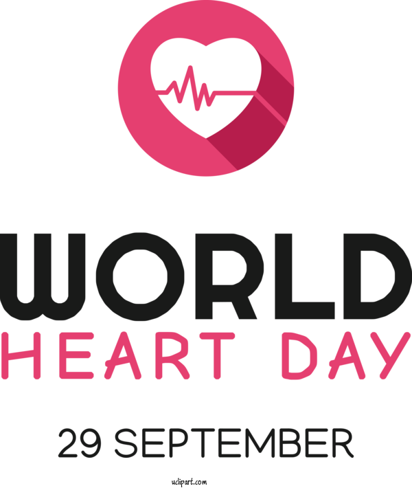 Free Holiday Logo Line Pink For World Heart Day Clipart Transparent Background