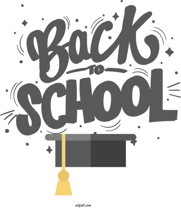 Free Holiday Design Logo Font For Back To School Clipart Transparent Background