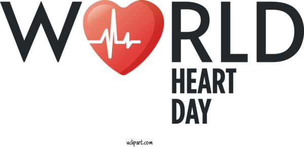 Free Holiday Logo Font Heart For World Heart Day Clipart Transparent Background