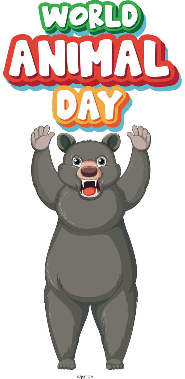 Free Holiday Lemurs Lion Rhinoceros For World Animal Day Clipart Transparent Background