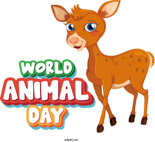 Free Holiday Deer Royalty Free For World Animal Day Clipart Transparent Background