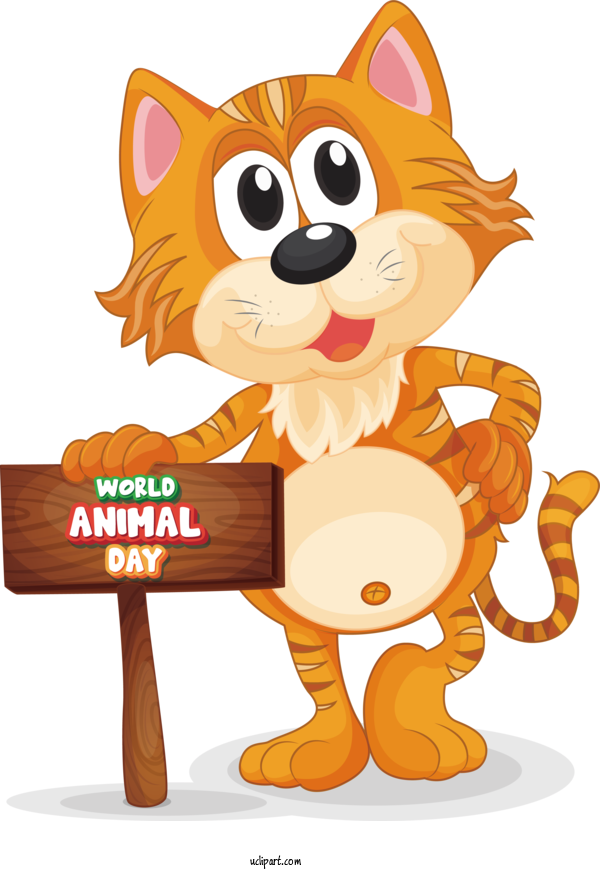Free Holiday Design Cartoon Royalty Free For World Animal Day Clipart Transparent Background