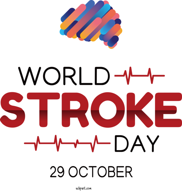 Free Holiday Gen'etiq Logo Text For World Stroke Day Clipart Transparent Background