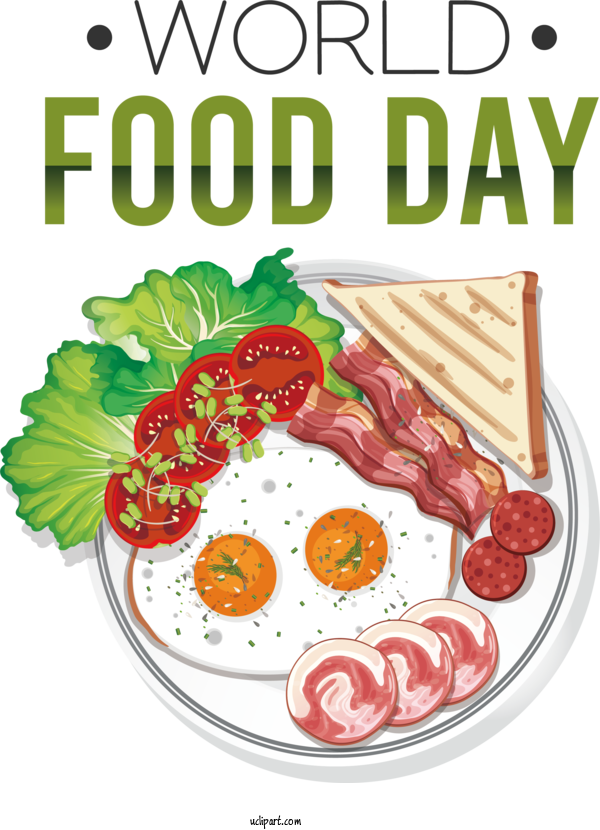 Free Holiday Breakfast Toast Ham For World Food Day Clipart Transparent Background