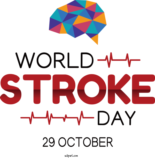 Free Holiday Logo Design Text For World Stroke Day Clipart Transparent Background